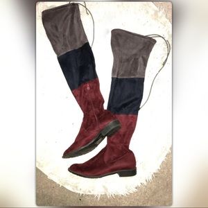Yoki knee high suede boots